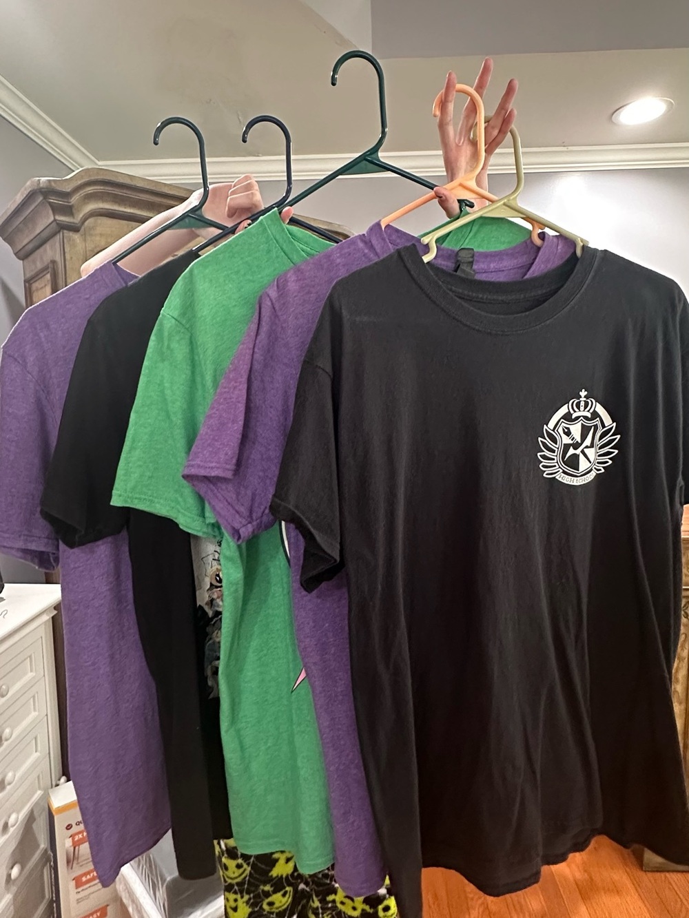 Danganronpa Anime 5 t-Shirts Size Large EUC